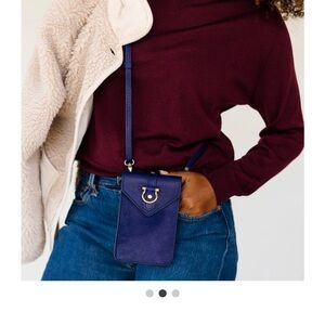 Purple leather Sapahn crossbody bag NWOT